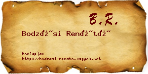 Bodzási Renátó névjegykártya