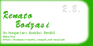 renato bodzasi business card