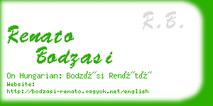 renato bodzasi business card